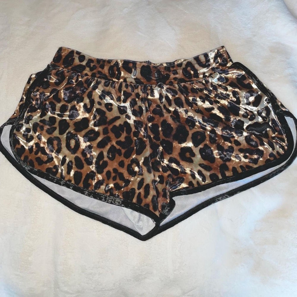 Velvet Leopard / Cheetah print cheeky pj shorts